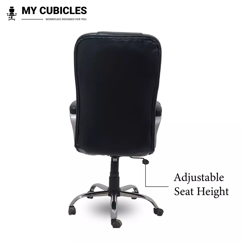 MY CUBICLES Sitara Big Boss Chair High Back Polyurethane Foam Weight Capacity Upto 120 Kg Black, MC0083