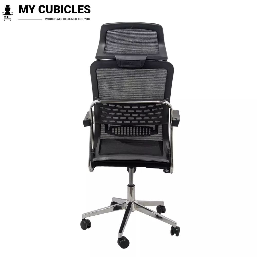 MY CUBICLES Empyrean Ergonomic Office Chair High Back Polyurethane Foam Weight Capacity Upto 125 Kg Black, MC0056