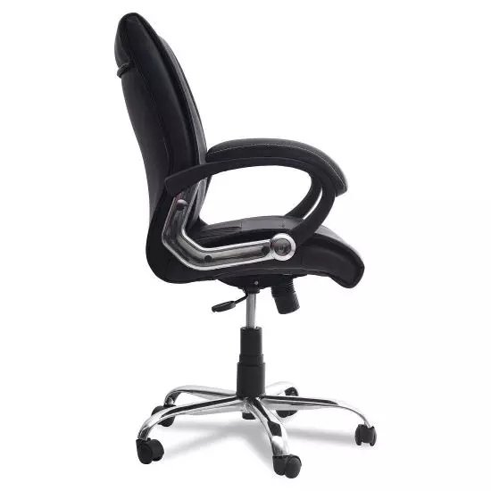 Ib basics Black Leatherette Lavazi Medium Back Ergonomicanomic Office Executive Chair