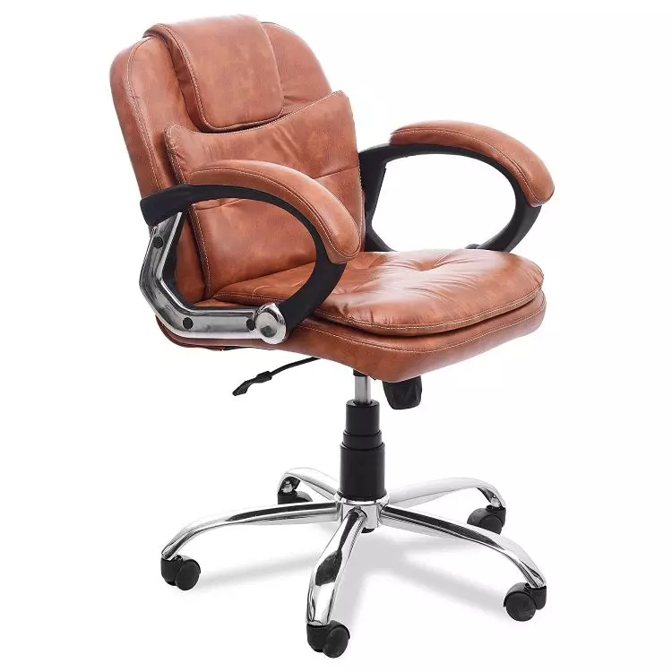 Ib basics Light Brown Leatherette Office Executive Chair