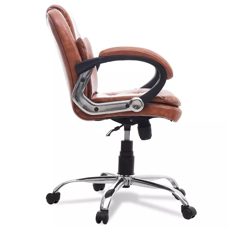 Ib basics Light Brown Leatherette Office Executive Chair