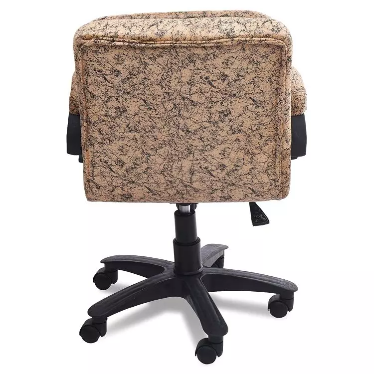 Ib basics Beige Leatherette Medium Back Fabric Office Desk Chair
