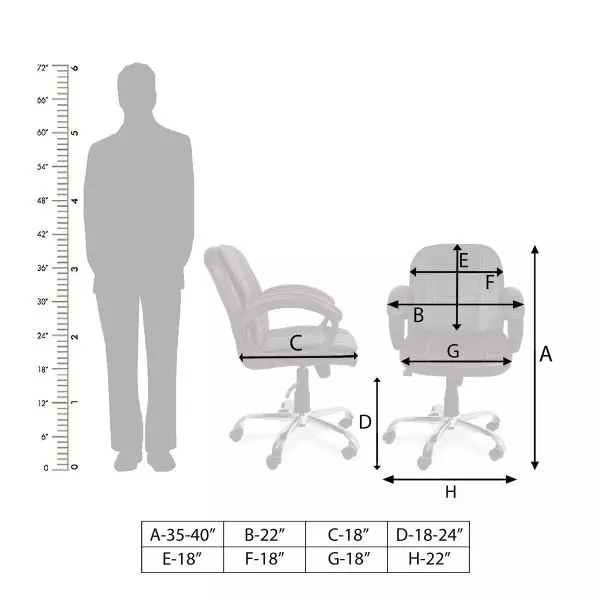 Ib basics Dark Bown Leatherette Baxtonn Low Back Office Executive Chair Set of 2