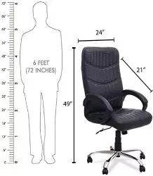 Ib basics Black Leatherette Casadorna Elite Ergonomicanomic Big & Tall Office Executive Chair