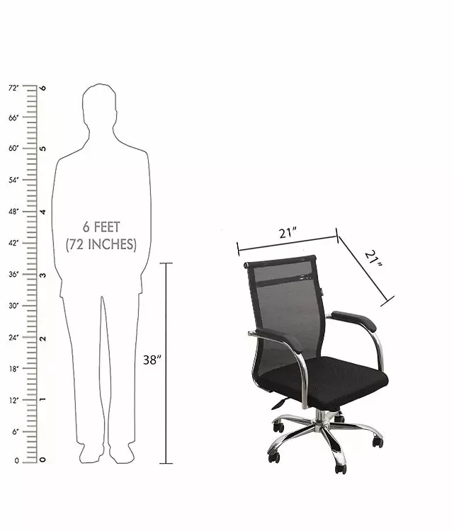 Ib basics Black Mesh Executive Revolving Chair