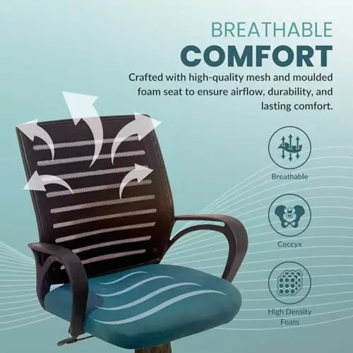 activa-jerry-ergonomic-office-chair-medium-back-mesh-fabric-teal-green-for-home-office-use