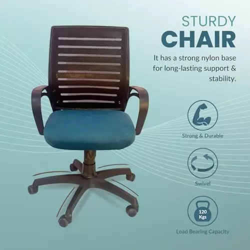 activa-jerry-ergonomic-office-chair-medium-back-mesh-fabric-teal-green-for-home-office-use