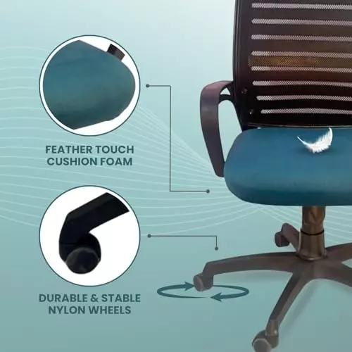 activa-jerry-ergonomic-office-chair-medium-back-mesh-fabric-teal-green-for-home-office-use