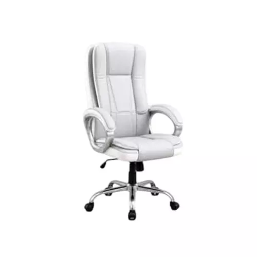 Activa Venture Ergonomic Office Chair with Arm Rest High Back Leatherette & PU Foam White & Grey for Home & Office Use