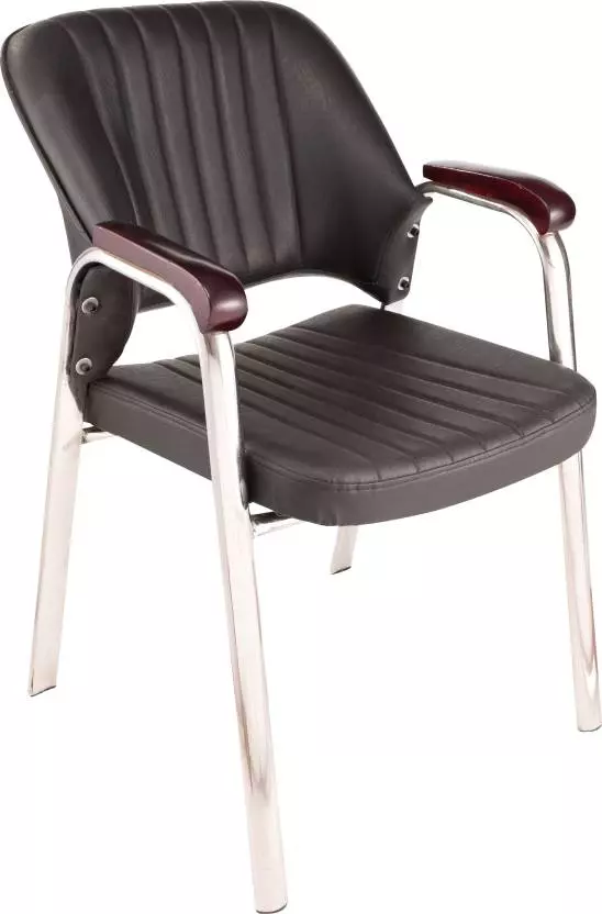 Aaron Ozo Stainless Steel Leather Office Visitor Chair