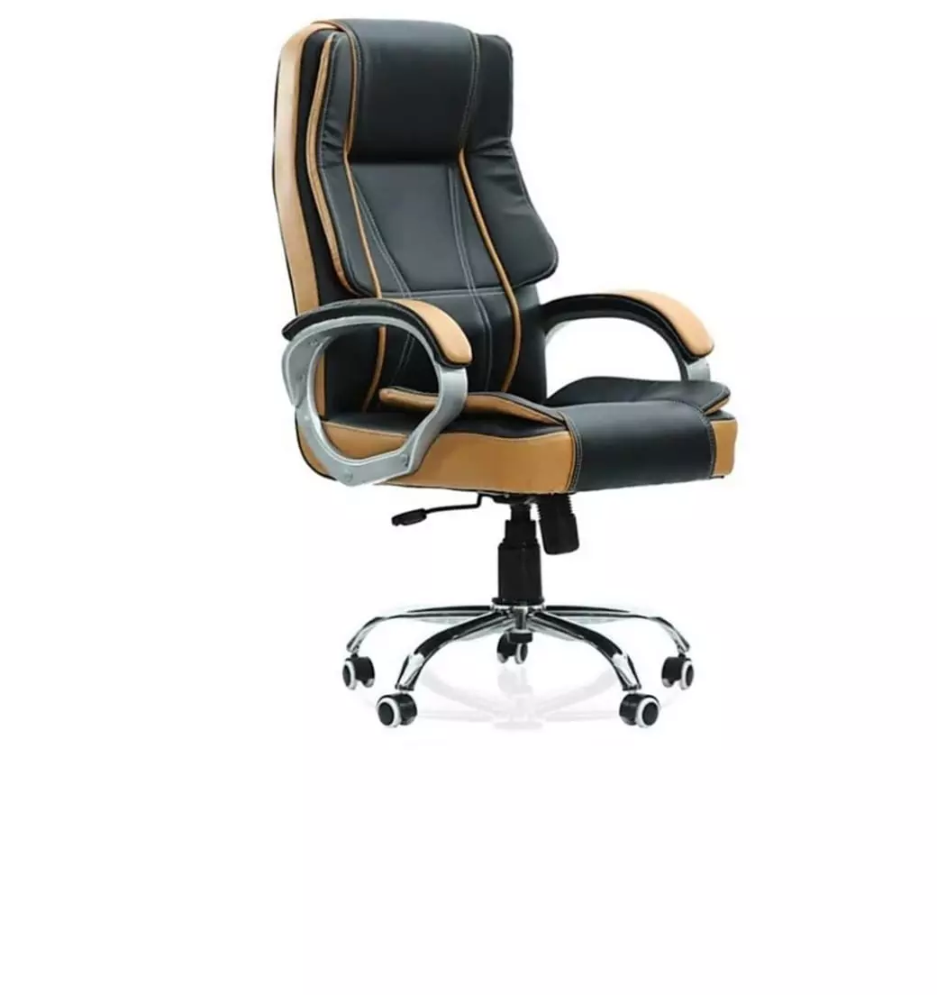 Chair Garage Black High Back Leatherette Office Chair AM35