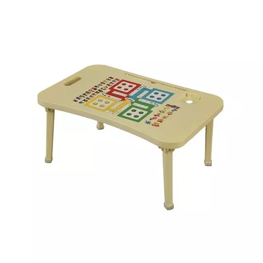 Swagath Laptop Table (Foldable) Plastic Primary Material Particle Board Secondary Material Pre-Assembled Type Ivory Color, XTOP-IVY-4 (Pack of 4 Pcs)