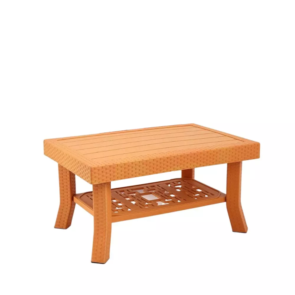 Maharaja Polo Plastic Center Table Rectangular Shape 60x90x46 cm, A_Gold