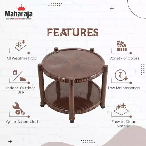 maharaja-t-5-center-trolley-table-plastic-round-shape-weather-proof-teakwood