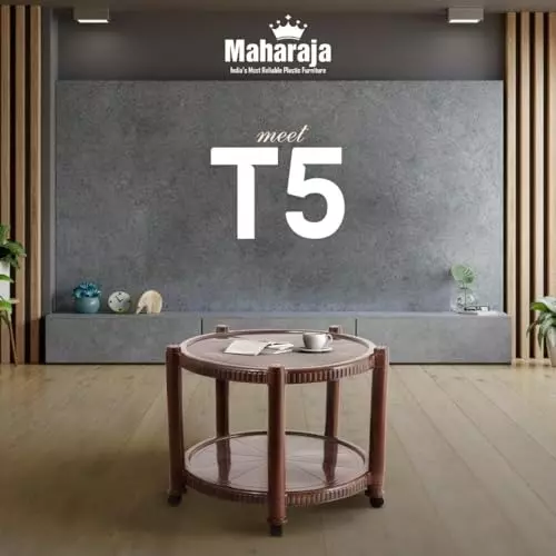 maharaja-t-5-center-trolley-table-plastic-round-shape-weather-proof-teakwood