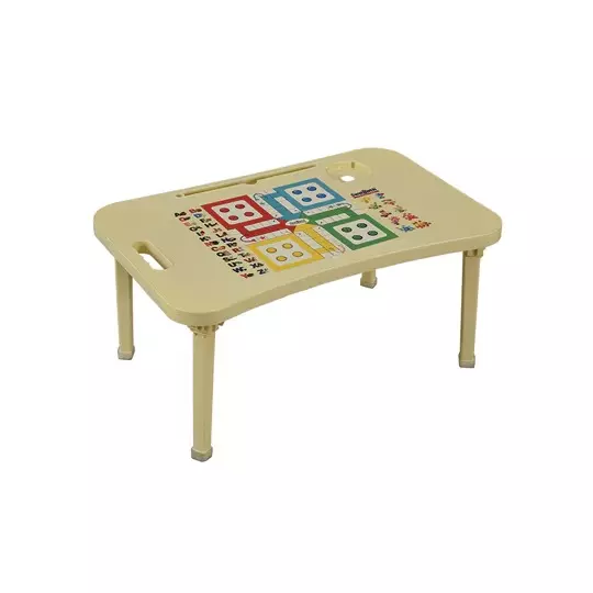 Swagath Laptop Table (Foldable) Plastic Primary Material Particle Board Secondary Material Pre-Assembled Type Ivory Color, XTOP-IVY-1