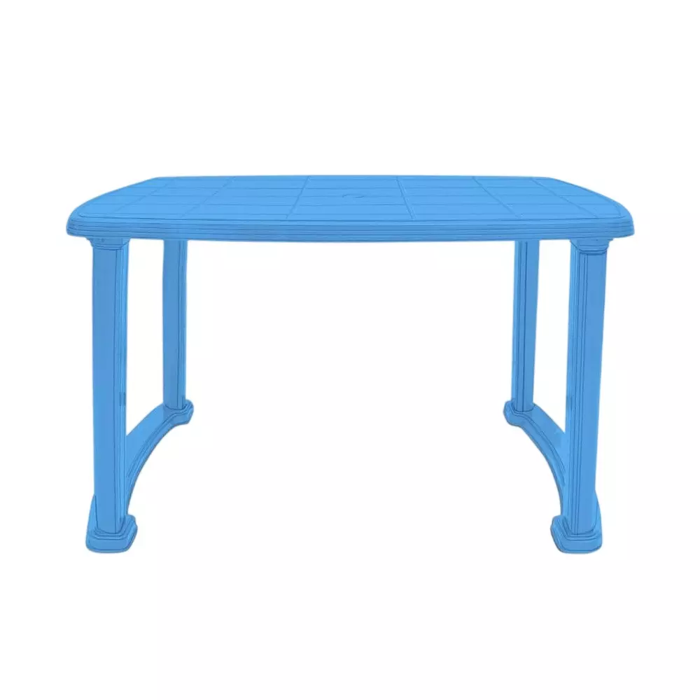 Maharaja Classic Dining Table Virgin Plastic Material 114x73x72 cm Size,  Blue