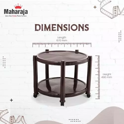 maharaja-t-5-center-trolley-table-plastic-round-shape-weather-proof-brown