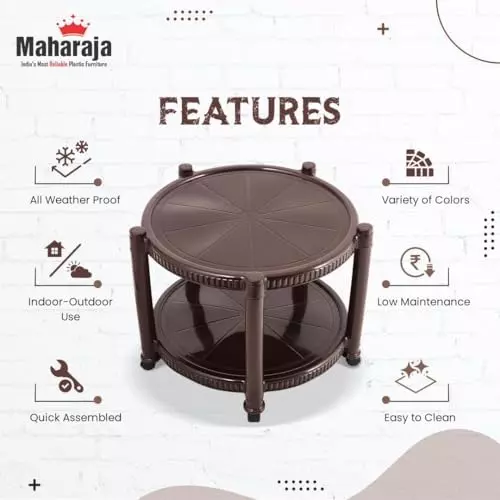 maharaja-t-5-center-trolley-table-plastic-round-shape-weather-proof-brown