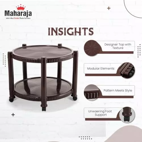 maharaja-t-5-center-trolley-table-plastic-round-shape-weather-proof-brown