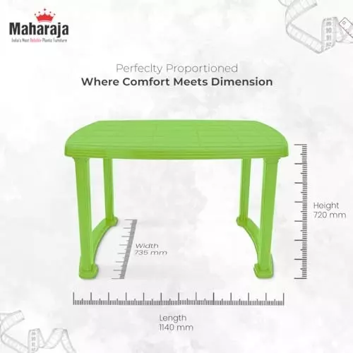 maharaja-classic-dining-table-virgin-plastic-material-114x73x72-cm-size-green