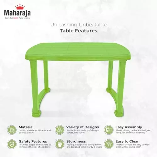 maharaja-classic-dining-table-virgin-plastic-material-114x73x72-cm-size-green