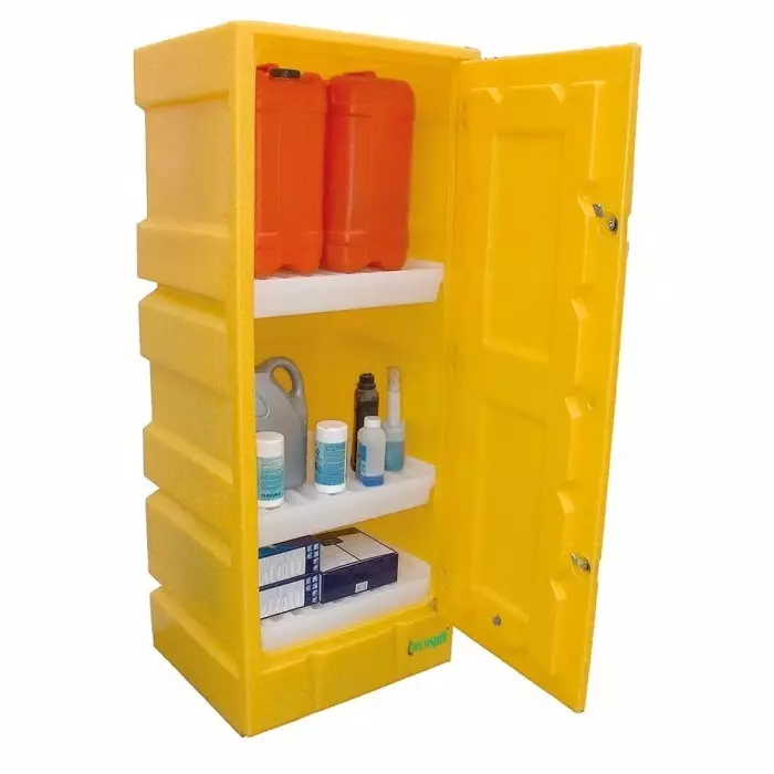 Ecospill 1 Door 0 Drawer Polyethylene Floor Standing Cupboard 65x57x165 cm, P3230606
