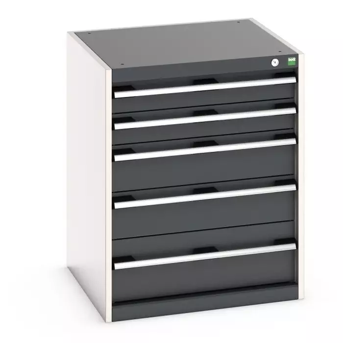 Bott 5 Drawer Sheet Steel Floor Standing Cabinet 650x650x800 mm, 40019035.19V