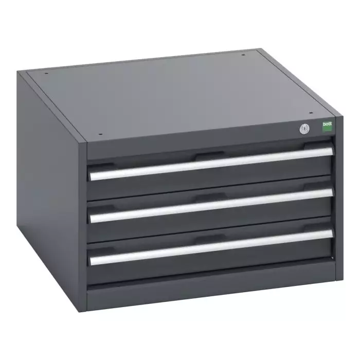 Bott 3 Drawer Sheet Steel Floor Standing Cabinet 650x750x400 mm, 40027096.77v