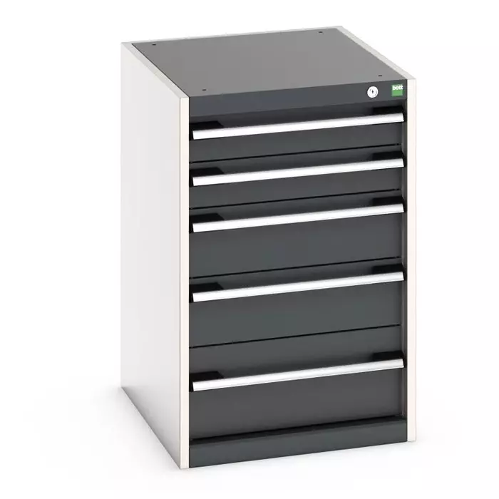Bott 5 Drawer Sheet Steel Floor Standing Cabinet 525x650x800 mm, 40018037.19V