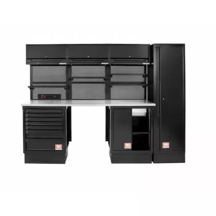 Facom 3 Door, 7 Drawer Metal Floor Standing Tool Cabinet, 2710mm, RWS2-8BS