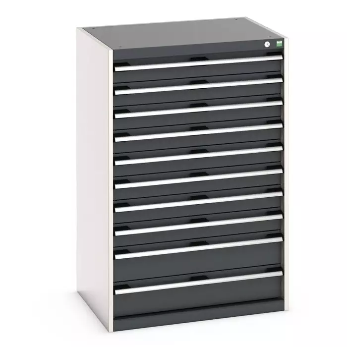 Bott 10 Drawer Sheet Steel Floor Standing Cabinet 800x650x1200 mm, 40020065.19V