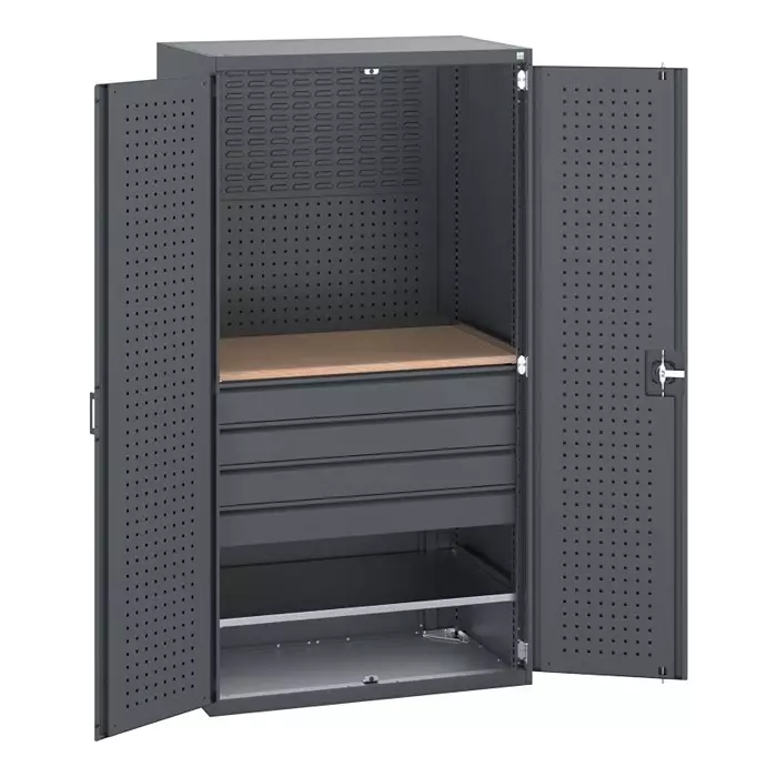 Bott 2 Door 4 Drawer Sheet Steel Floor Standing Cupboard 1050x650x2000 mm, 40021160.77V