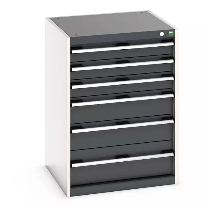 Bott 6 Drawer Sheet Steel Floor Standing Cabinet 650x650x900 mm, 40019049.19V