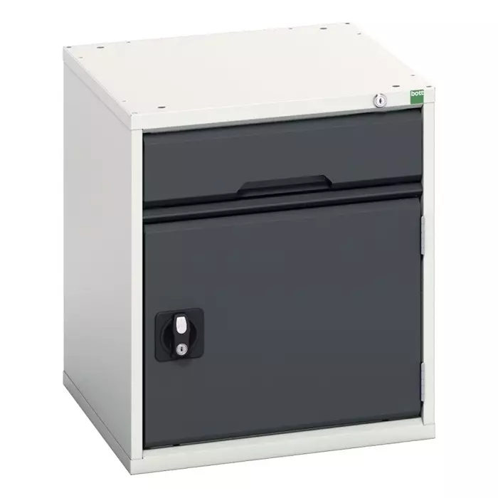 Bott 1 Door 1 Drawer Sheet Steel Floor Standing Cabinet 525x550x600 mm, 16925006.19
