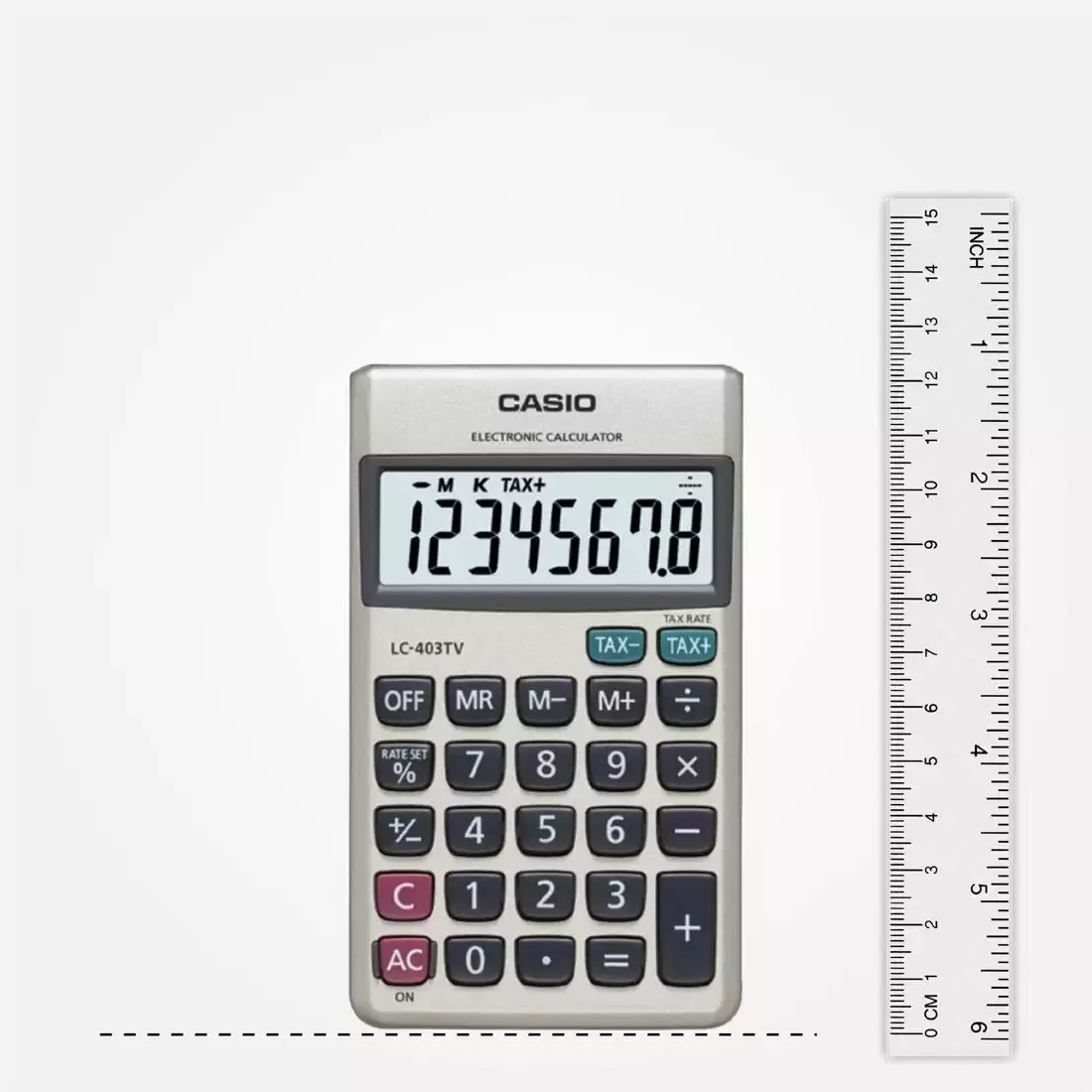 Casio LC403TV Grey 8 Digit Portable Calculator