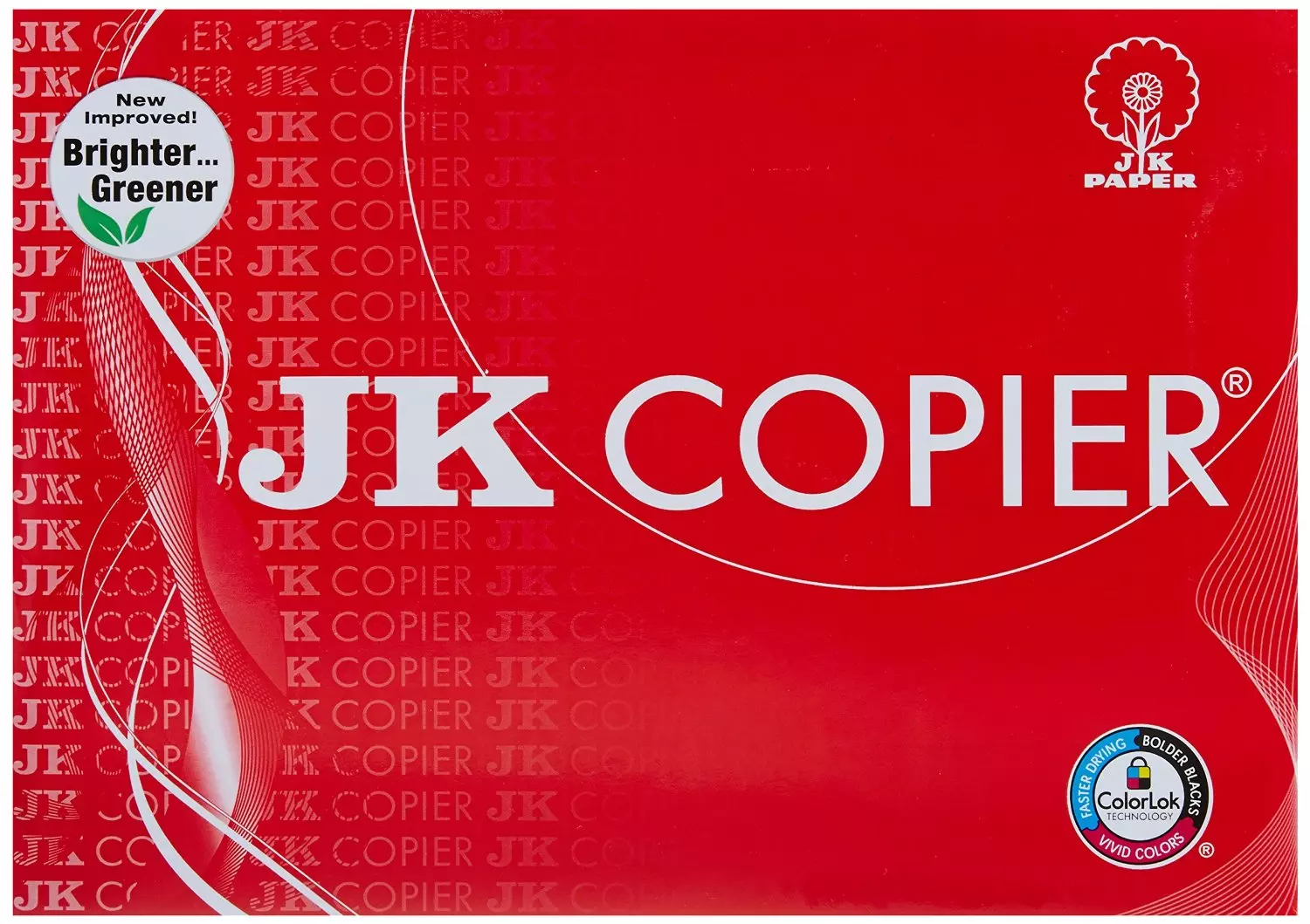 JK Copier Paper - A4 75 GSM, 1 Ream (500 Sheets), White, ColorLok Technology For Inkjet & Laser Printers