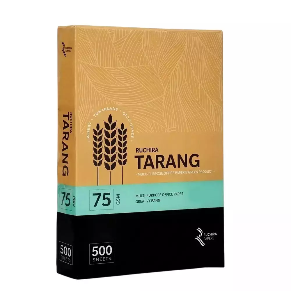 Ruchira Tarang Green Colour Paper A5 Size, 75 GSM, 500 Sheets (Pack of 1 Ream)