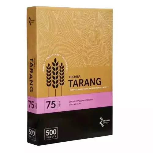 Ruchira Tarang Pink Colour Paper A5 Size, 75 GSM, 500 Sheets (Pack of 1 Ream)