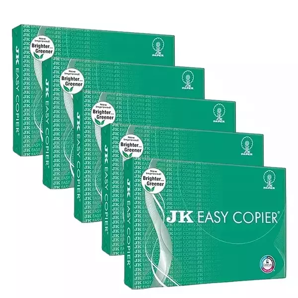 JK Easy Copier Paper 70 GSM FS Size 500 Sheets (Pack of 5 Ream)