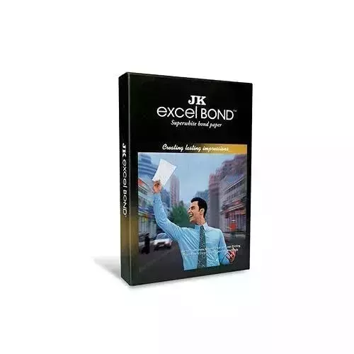 JK Excel 90 GSM A4 Size Bond Paper 100 Sheets White (Pack of 5 Ream)