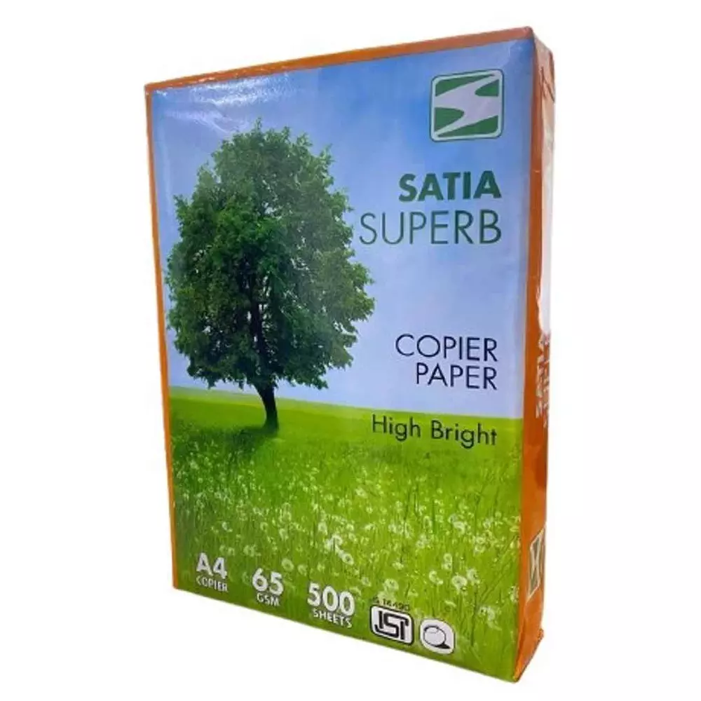 Satia Superb Copier Paper A4 Size 65 GSM 500 Sheets per Ream, White (Pack of 40 Ream)
