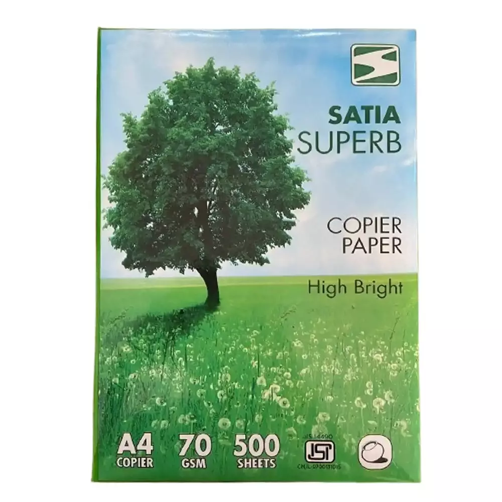 Satia Superb Copier Paper A4 Size 70 GSM 500 Sheets per Ream, White (Pack of 40 Ream)