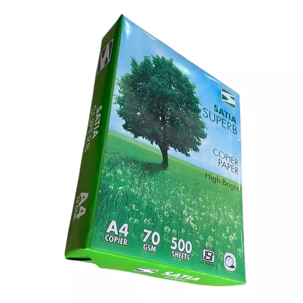 Satia Superb Copier Paper A4 Size 70 GSM 500 Sheets per Ream, White (Pack of 40 Ream)