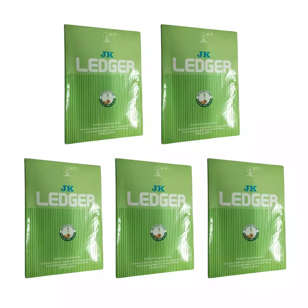 JK LEDGER 80 GSM A4 Size Multipurpose Paper 500 Sheets Green (Pack of 5 Ream)
