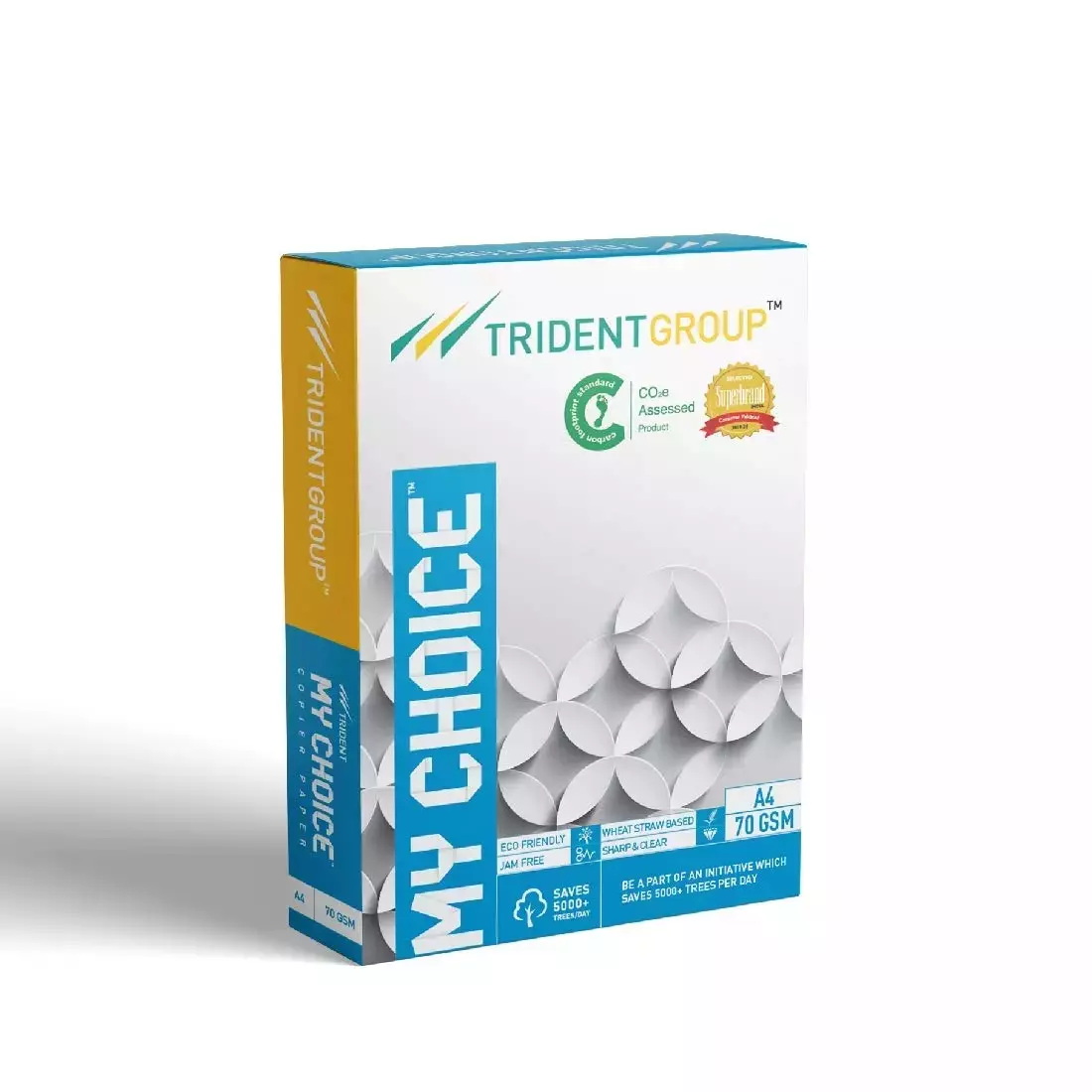 Trident My Choice 70 GSM A4 Size Multipurpose Copier Paper 500 Sheets, White (Pack of 5 Ream)