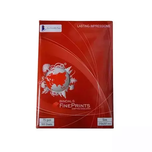 Bindal Fine Prints 75 GSM A4 Size Multipurpose Copier Paper 500 Sheets, White (Pack of 5 Ream)