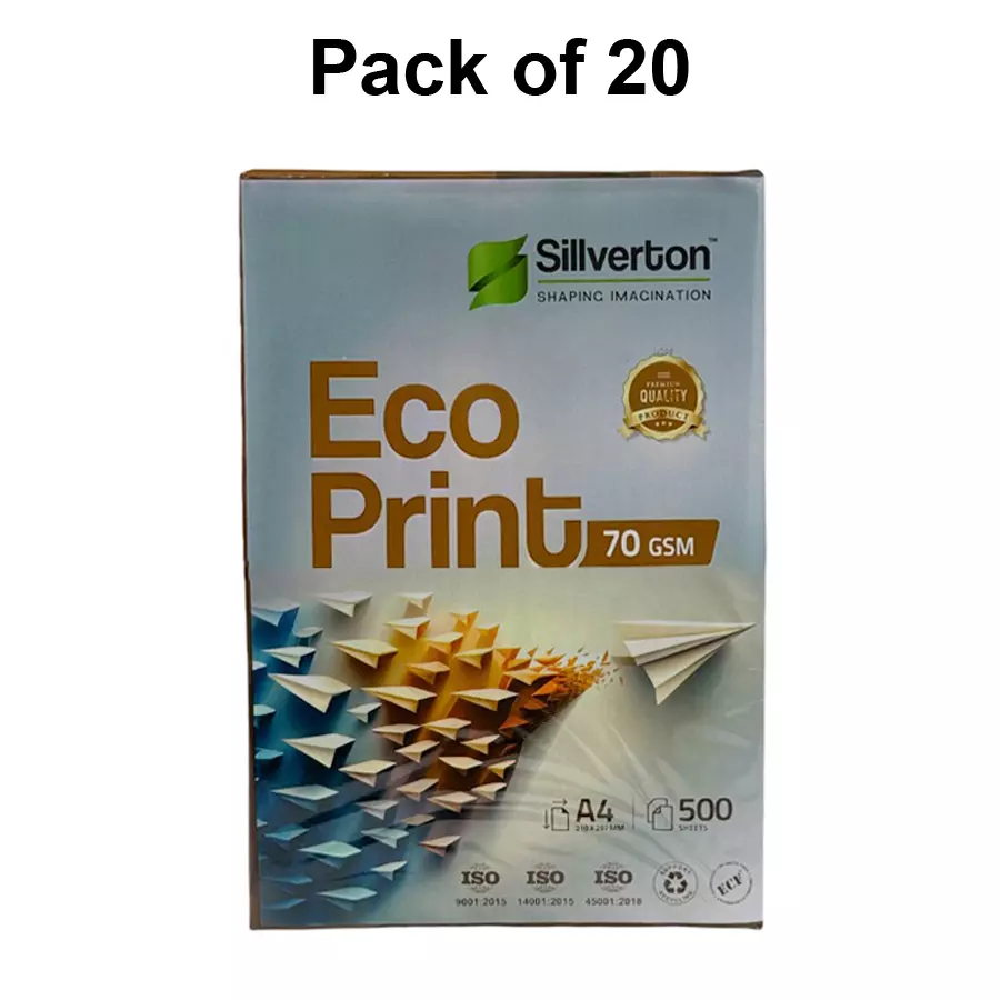 Silverton 70 GSM White A4 Size Copier Paper (Pack of 20 Ream)
