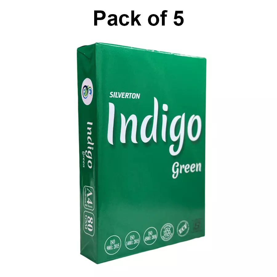 Silverton 80 GSM White A4 Size Copier Paper (Pack of 5 Ream)