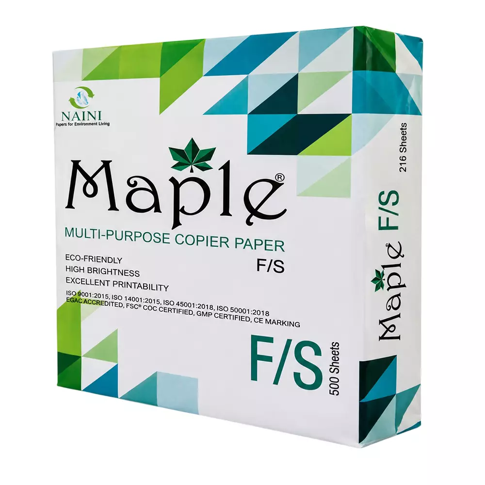 Naini Maple Multipurpose FS Size Copier Paper 70 GSM (Pack of 10 Ream)